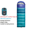 Naturehike NH15S009-D Adult Outdoor Tent Camping Summer Thin Single Portable Down Cotton Sleeping Bag, Style:With Lead(Peacock Blue)