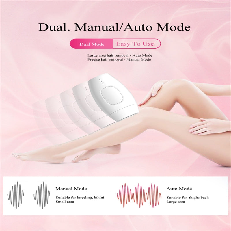 Professional Permanent 600000 Flash IPL Painless Laser Hair Removal Equipment, Specification:US Plug(Pink)