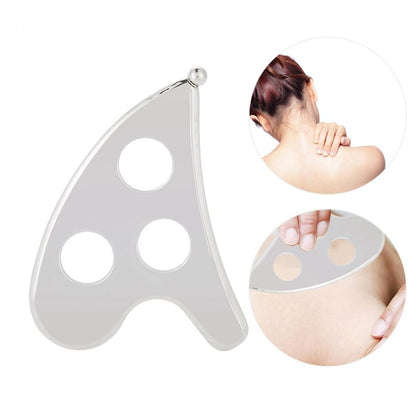2 PCS Beauty Care Medical Stainless Steel Scraping Board Loose Muscle Meridian Massager