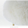 Modern Minimalist Beach Wool Dressing Stool Sofa Stool, Size:45x45cm(White)