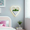 LED Bedside Simple Staircase Corridor Aisle Hotel Decorative Plant Art Wall Lamp(Heart)