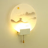 LED 8W Pull Switch Bedside Lamps Bedroom Creative Living Room TV Background Wall Aisle Stairs(Landscape 8W)