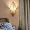 E14 LED Retro Industrial Living Room Wall Bedroom Linen Fan-Shaped Wall Lamp(Copper)