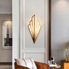 E14 LED Retro Industrial Living Room Wall Bedroom Linen Fan-Shaped Wall Lamp(Copper)
