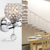 LED Energy-saving Crystal Wall Light Study Hotel Bedroom(Silver)