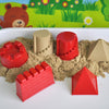 4 PCS Children Educational Toys Castle Molds Play Sand Tools(Red)