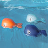 Whale Spray Shower Baby Bath Toy Clockwork Toy(Deep Blue)