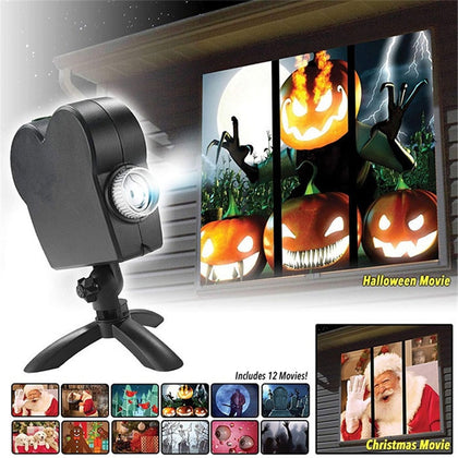 Christmas Halloween Laser Projector Mini Window Home Theater Projector, Plug Type:AU Plug
