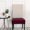 Knitted Padded Chair Cushion Cover(Wine Red)
