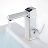 White Instant Electric Hot Water Faucet LCD Display Temperature Fast Heating Kitchen Utensils, EU Plug (0012 On Stage)