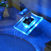 LED Waterfall Faucet Colorful Temperature Control Color-changing Anti-scalding Faucet