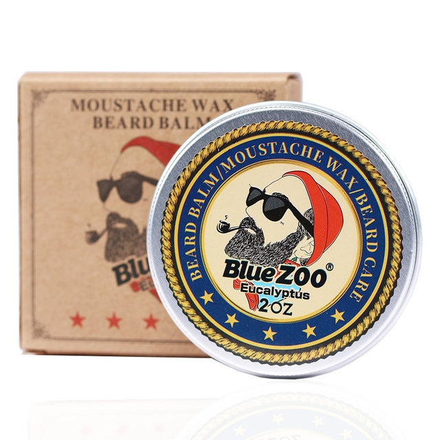Blue ZOO Beeswax Moisturizing Beard Shape Organic Beard Care Balm, Size:7.1×2.7cm(Sweet orange)