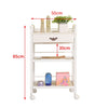 Beauty Cart Hair Salon Instrument Storage Cart Trolley Beauty Tools Massage Beauty Salon Furniture Trolley(With Drawer - White)