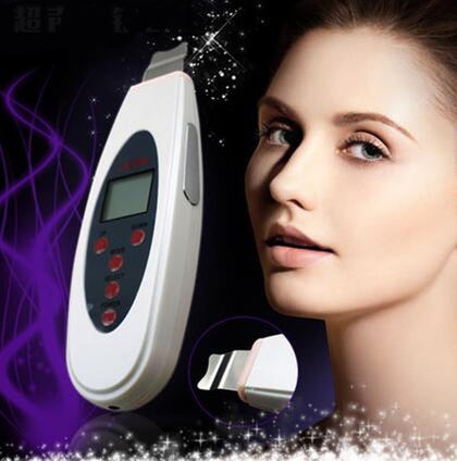 Ultrasonic Shovel Skin Beauty Instrument LCD Digital Display Exfoliating Acne Device, Plug Standard:US Plug(White)
