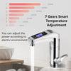 Intelligent Instant Digital Hot Water Faucet Hot and Cold Water Heater, EU Plug(Silver Grey)