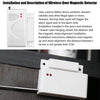 Wireless Door Sensor Independent Magnetic Sensors Home Door Window Entry Burglar Alarm