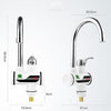 Yangge Indicator Section Electric Hot Water Faucet Instant Water Heater Kitchen Faucet Accessories, Plug Standard:EU Plug(White)