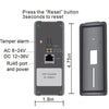 1080P Wireless Intelligent Video Doorbell Mobile Remote Monitoring HD Security Intercom Doorbell(Black)