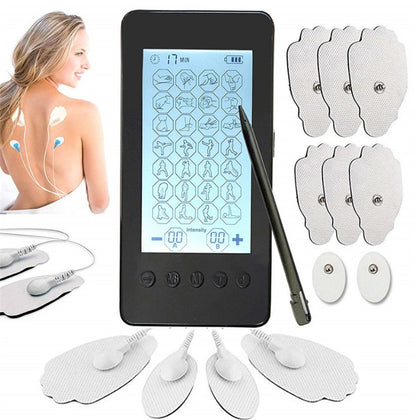 5 PCS 28 Mode Digital Meridian Massage Therapy Device Low Frequency Pulse Massager, Specification:US Plug