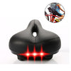 Bicycle Lighted Cushion Mountain Bike With Taillight Saddle Riding Equipment Accessories(Black)