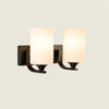 Bedroom Bedside Wall Lamp Indoor LED Lamp, Power Source:12W Tricolor Light(2023 Black Double Head)