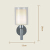 Bedroom Bedside Wall Lamp Indoor LED Lamp, Power Source:12W Tricolor Light(2034 Chrome)