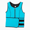 Neoprene Corset Yoga Vest Sweat Suit Postpartum Belly Belt, Size:L(Sky Blue)