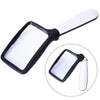 2X Handheld Folding Five LED Lights For Elderly People Reading Newspapers HD Acrylic Optical Lens Magnifying Glass
