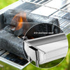 HZ-003 BBQ Grill Outdoor Portable Stainless Steel Stove Household Charcoal Barbecue Rack, Grill/pan specifications: L