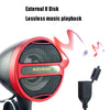 AOVEISE 12V Motorcycle Full Metal Handlebar MP3 Bluetooth Audio Electric Car Waterproof Speaker Card Radio Speaker(Black)