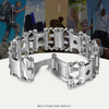 Multifunctional Stainless Steel Outdoor Survive Tool Bracelet for Men(Wide Silver)