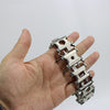 Multifunctional Stainless Steel Outdoor Survive Tool Bracelet for Men(Narrow Silver)