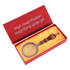 10X Metal Wooden Handle Retro Reading Magnifier Handheld Ebony Gift Magnifier