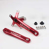 Litepro Folding Bicycle LP Hollow One-piece Crank Tooth Disc Bottom Axle Modified SP8, Style:Left and Right Crank(Red)