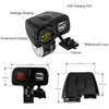 Motorcycle Car Mobile Phone Charger Waterproof Temperature Digital Display Charger with Switch(Yellow Light)