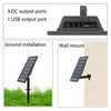 7W 4400mAh Solar Lawn Lamp Outdoor Garden Landscape Wall Lamp with 2 LED Bulbs