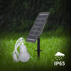 7W 4400mAh Solar Lawn Lamp Outdoor Garden Landscape Wall Lamp with 3 LED Bulbs