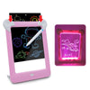 LED Luminous Drawing Board Electronic Fluorescent Writing Board Children Light Painting Message Board(Pink)