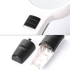 Handheld High-definition Lens with LED Light Reading and Maintenance Magnifying Glass for the Elderly, Style:110mm 30 Times Double Lens