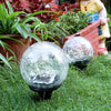 LED Solar Lawn Light Garden Christmas Decoration Crack Glass Ball Buried Light, Size:Large