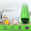 Children Hanging Chair Portable Parachute Cloth Indoor Courtyard Lazy Hanging Chair With Inflatable Cushion Swing Bed(Green)