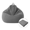 Lazy Sofa Bean Bag Chair Fabric Cover, Size: 70x80cm(Dark Gray)