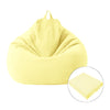 Lazy Sofa Bean Bag Chair Fabric Cover, Size: 70x80cm(Light Yellow)