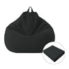 Lazy Sofa Bean Bag Chair Fabric Cover, Size: 70x80cm(Black)