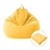 Lazy Sofa Bean Bag Chair Fabric Cover, Size: 80x90cm(Yellow)