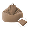 Lazy Sofa Bean Bag Chair Fabric Cover, Size: 80x90cm(Brown)