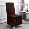 Bubble Skirt Chair Cover Household Elastic Universal One-piece  Seat Stool Cover Fabric Grid Chair Cover, Size: Universal Size(Deep Coffee)