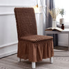 Bubble Skirt Chair Cover Household Elastic Universal One-piece  Seat Stool Cover Fabric Grid Chair Cover, Size: Universal Size(Light Coffee)