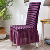 Bubble Skirt Chair Cover Household Elastic Universal One-piece  Seat Stool Cover Fabric Grid Chair Cover, Size: Universal Size(Purple Strip)