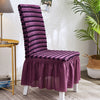 Bubble Skirt Chair Cover Household Elastic Universal One-piece  Seat Stool Cover Fabric Grid Chair Cover, Size: Universal Size(Purple Strip)
